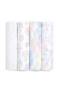 Load image into Gallery viewer, Aden + Anais Above The Clouds 4-pack Organic Swaddles