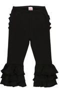 Load image into Gallery viewer, Baby Girls Black Ruffle Flare Pants