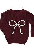 Load image into Gallery viewer, Maroon Bow Sweater