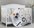 Load image into Gallery viewer, Zoo Sports 3 pc Baby Crib Nursery Bedding Set