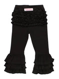 Load image into Gallery viewer, Baby Girls Black Ruffle Flare Pants