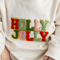 Load image into Gallery viewer, Holly Jolly Patch Christmas Long Sleeve Romper