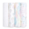 Load image into Gallery viewer, Aden + Anais Above The Clouds 4-pack Organic Swaddles