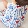 Load image into Gallery viewer, Sweet Like Candy Blue Zip Romper