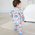 Load image into Gallery viewer, Dino Dude Convertible Zip Romper