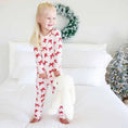 Load image into Gallery viewer, Coquette Christmas Bamboo Waffle Two Piece Pajama Set