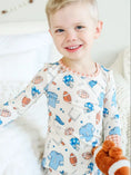 Load image into Gallery viewer, Huddles & Cuddles Blue Two Piece Pajama Set