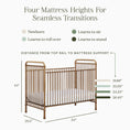 Load image into Gallery viewer, Abigail 3-in-1 Convertible Crib in Vintage Gold