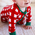 Load image into Gallery viewer, Christmas Bamboo Convertible Zip Romper