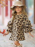Load image into Gallery viewer, Spots In Style Animal Print Bell Sleeve Dress