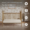 Load image into Gallery viewer, Abigail 3-in-1 Convertible Crib in Vintage Gold
