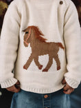Load image into Gallery viewer, Cream Gwenny Horse Sweater