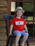 Load image into Gallery viewer, Pencil Apple Applique Plaid Shorts Set