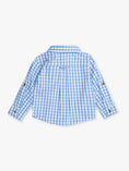 Load image into Gallery viewer, Boys Classic Periwinkle Blue Gingham Long Sleeve Button Down