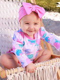 Load image into Gallery viewer, Seaside Sweetie Long Sleeve Ruffle Bottom Swimsuit