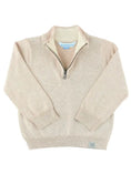 Load image into Gallery viewer, Boys Heather Oatmeal Quarter-Zip Sweater