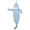 Load image into Gallery viewer, Ribbed Knotted Baby Gown & Hat