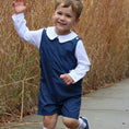 Load image into Gallery viewer, Boys Long Sleeve Peter Pan Collar Shirt