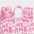 Load image into Gallery viewer, Bow Printed Girls Canvas Backpack