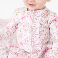 Load image into Gallery viewer, Bows in Bloom Ruffle Zipper Footie