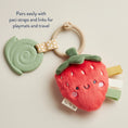 Load image into Gallery viewer, Itzy Pal Plush Strawberry Teether