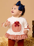 Load image into Gallery viewer, Pumpkin Bow Ivory Swing Top and Bloomer Set