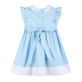 Load image into Gallery viewer, Blue Big Sister Smocked Dress