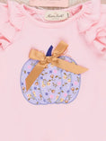 Load image into Gallery viewer, Pink & Lilac Pumpkin Ruffle Romper