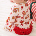 Load image into Gallery viewer, Beary Christmas Ruffle Zipper Footie | Pink