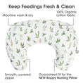 Load image into Gallery viewer, Nursing Pillow Organic Cotton Cover - Green Leaves