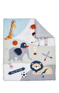 Load image into Gallery viewer, Zoo Sports 3 pc Baby Crib Nursery Bedding Set
