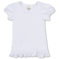Load image into Gallery viewer, Blank Girl's Short Sleeve Ruffle Tee Shirt