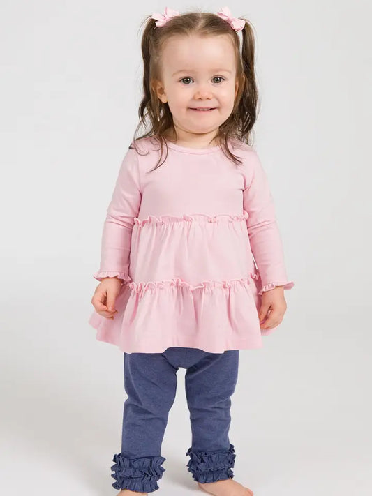 Knit Ruffle Tiered Tunic Top