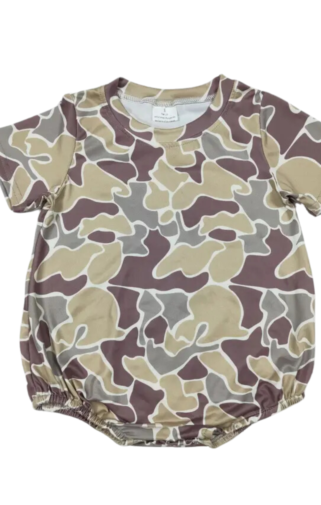 Kyzen Camo Print Bubble Romper