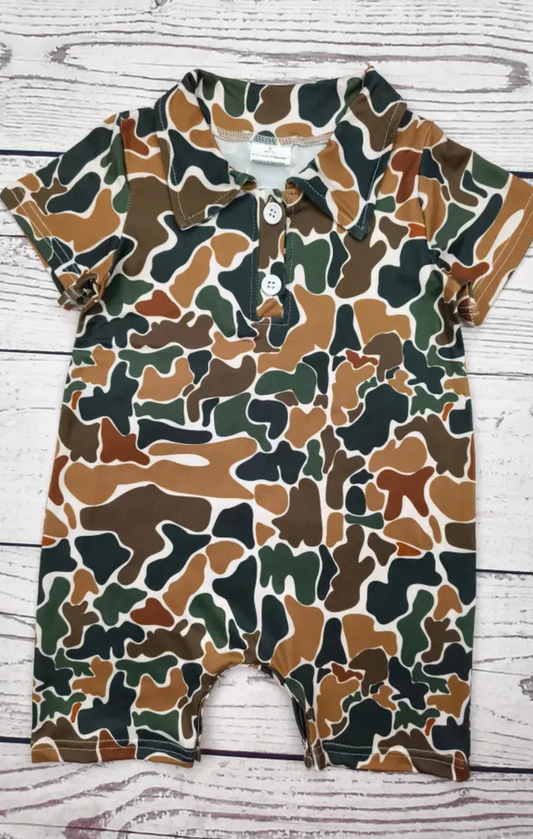 Baby Dark Camouflage Romper
