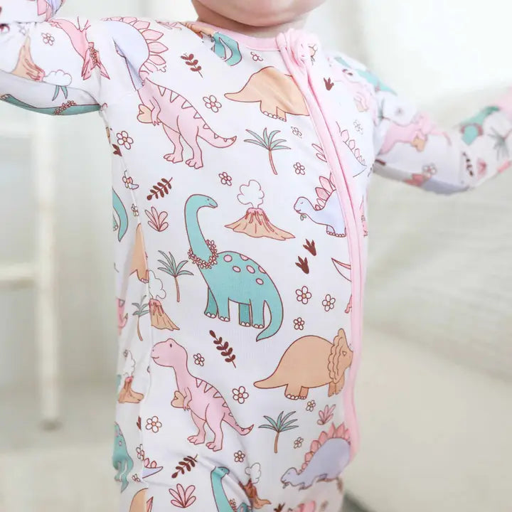 Dolly Dinos Convertible Zip Romper