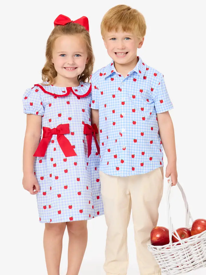 Apple Orchard Bow Peter Pan Dress