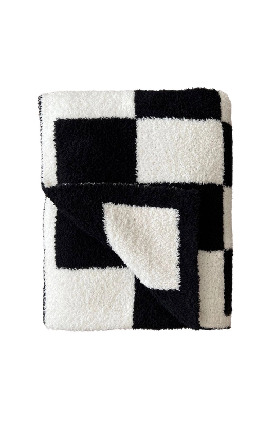 Checkered Plush Baby Blanket