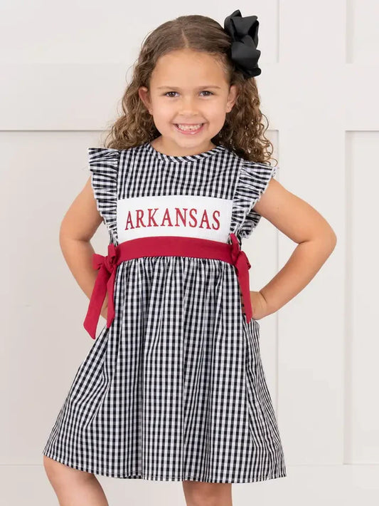 Arkansas Smocked Gingham Dress