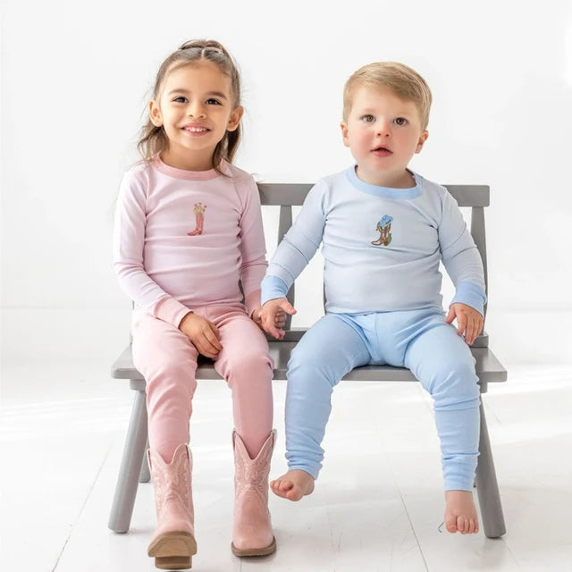 Boots and Blooms Long Pajamas