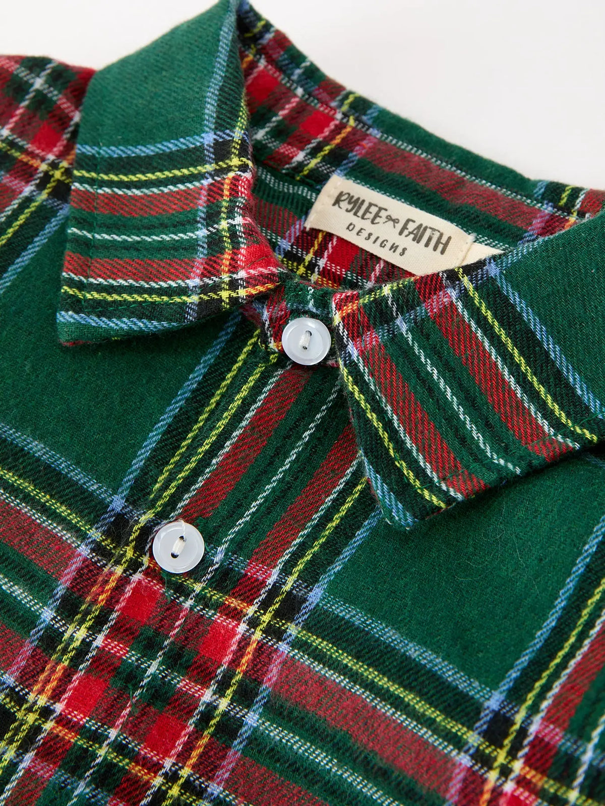Christmas Plaid Long Sleeve Button Down