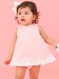 Load image into Gallery viewer, Pink & White Swiss Dot Swing Bloomer Set
