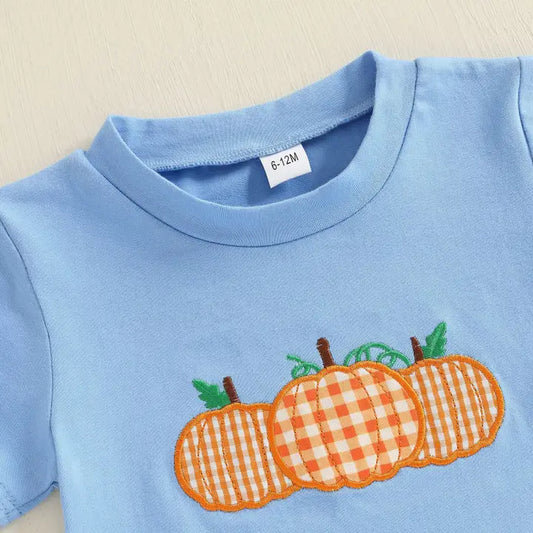 Halloween Pumpkin Embroidered Set