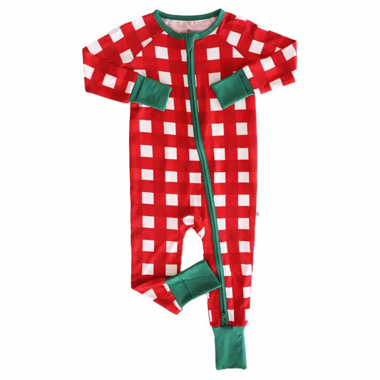Christmas Bamboo Convertible Zip Romper