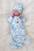 Load image into Gallery viewer, Little Bro Newborn Gown & Hat Set
