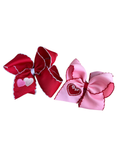 Load image into Gallery viewer, Scalloped Heart Hair Bows
