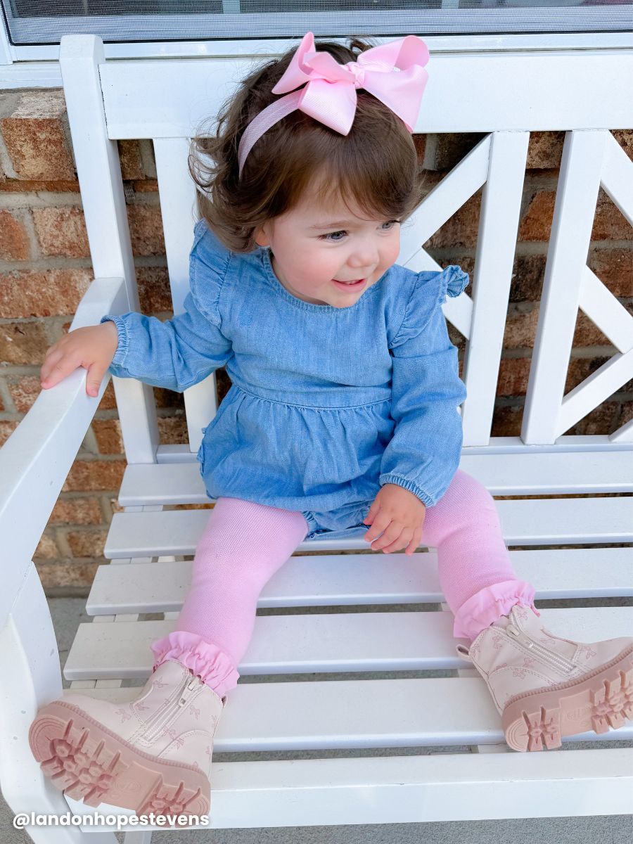 Girls Footless Ruffle Tights