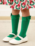 Load image into Gallery viewer, 3-Pack Lace Ruffle Bow Knee High Socks
