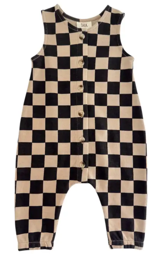 Maxx Checkerboard Youth Jumpsuit