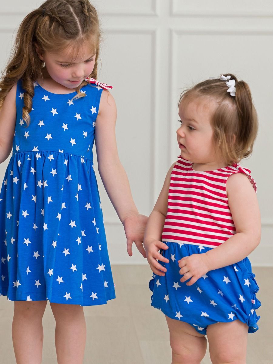 Stars & Stripes Shoulder Twirl Dress